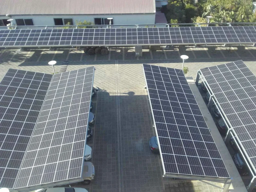 cantilever solar carport steel structure